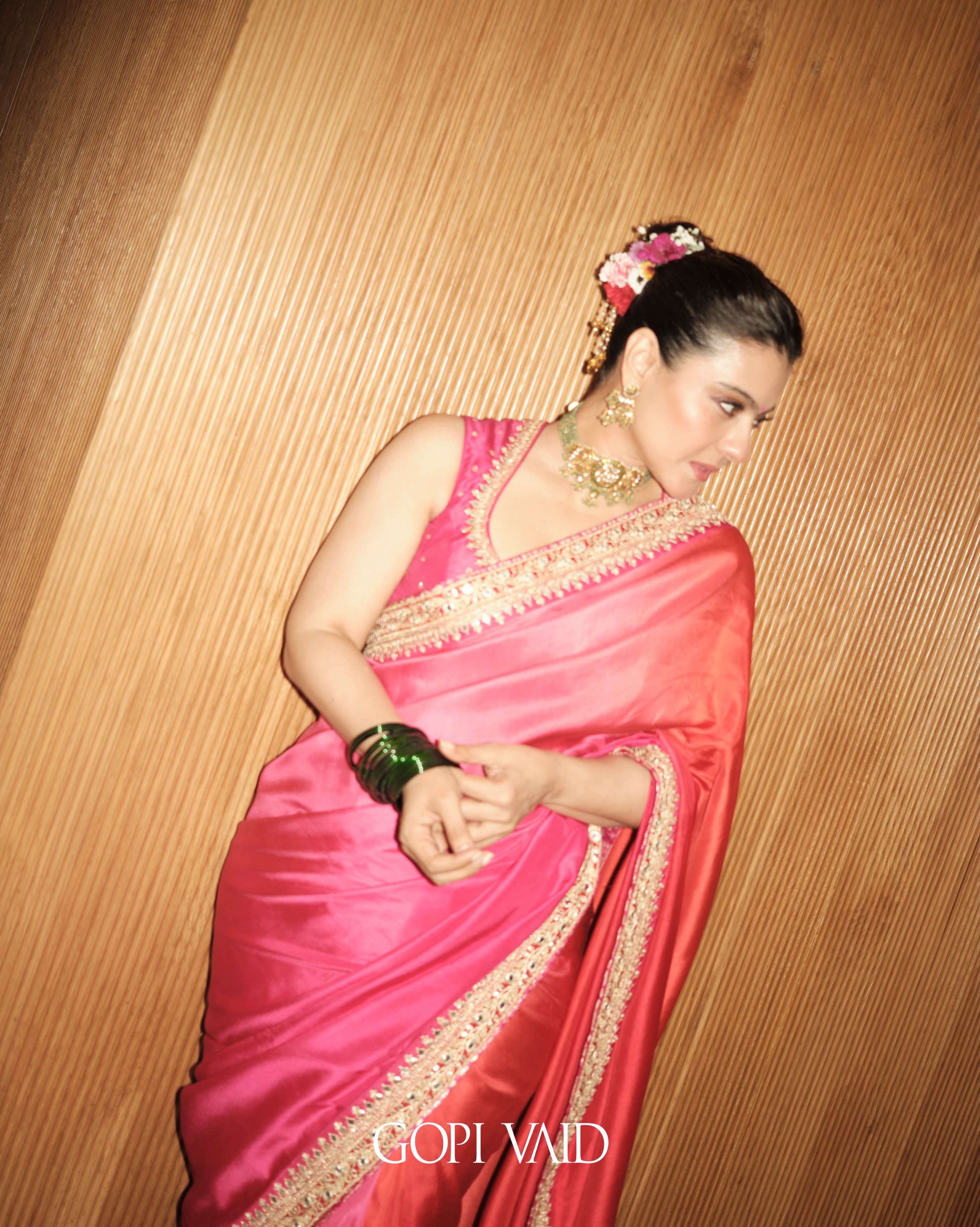 Soft Chinnon Fabric saree in beautiful shaded color saree reseller in surat 5642